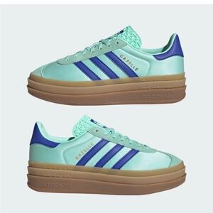 adidas Gazelle Platform Sneakers in Mint Green & Blue